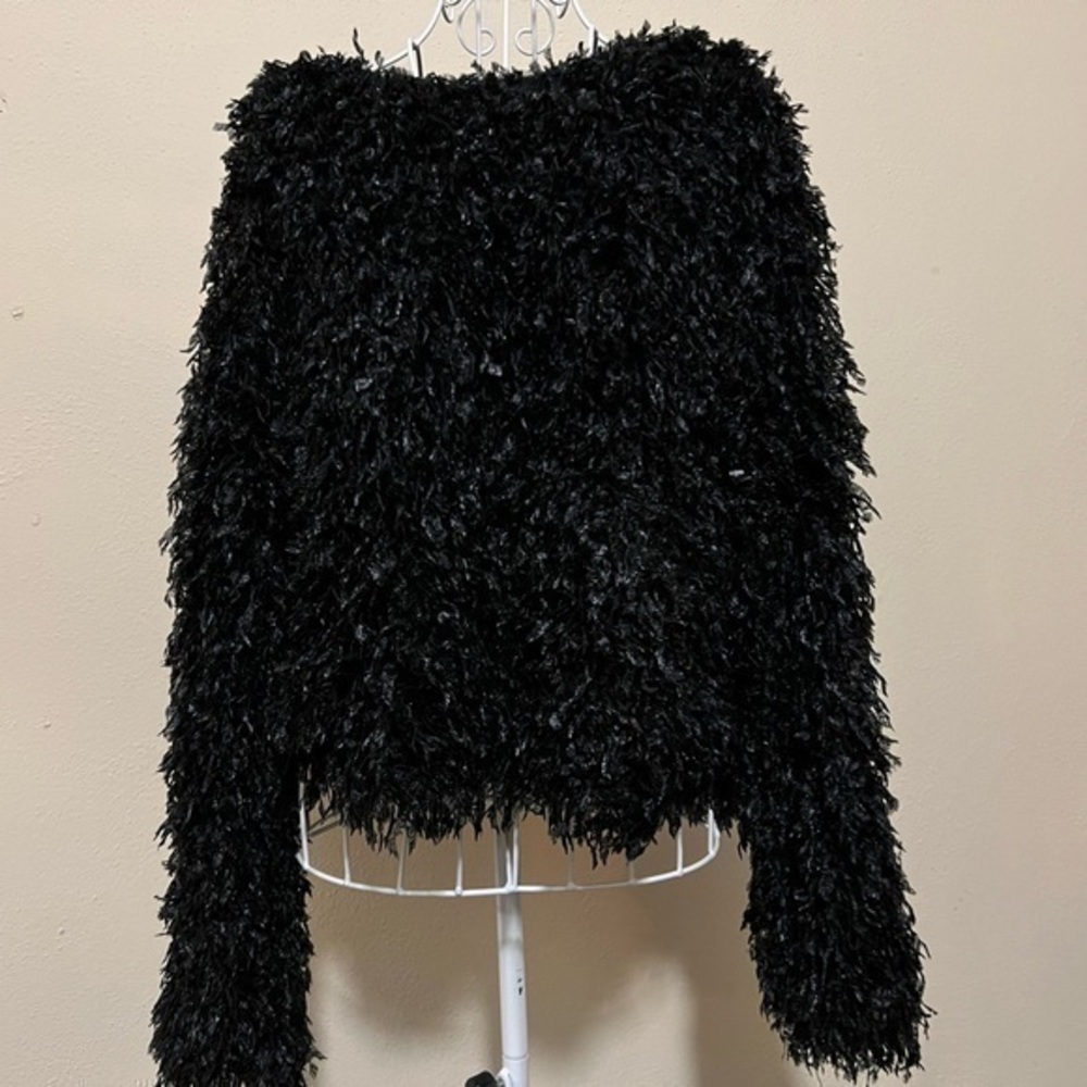 Loveriche Black Shaggy Sweater, Size S. EUC.